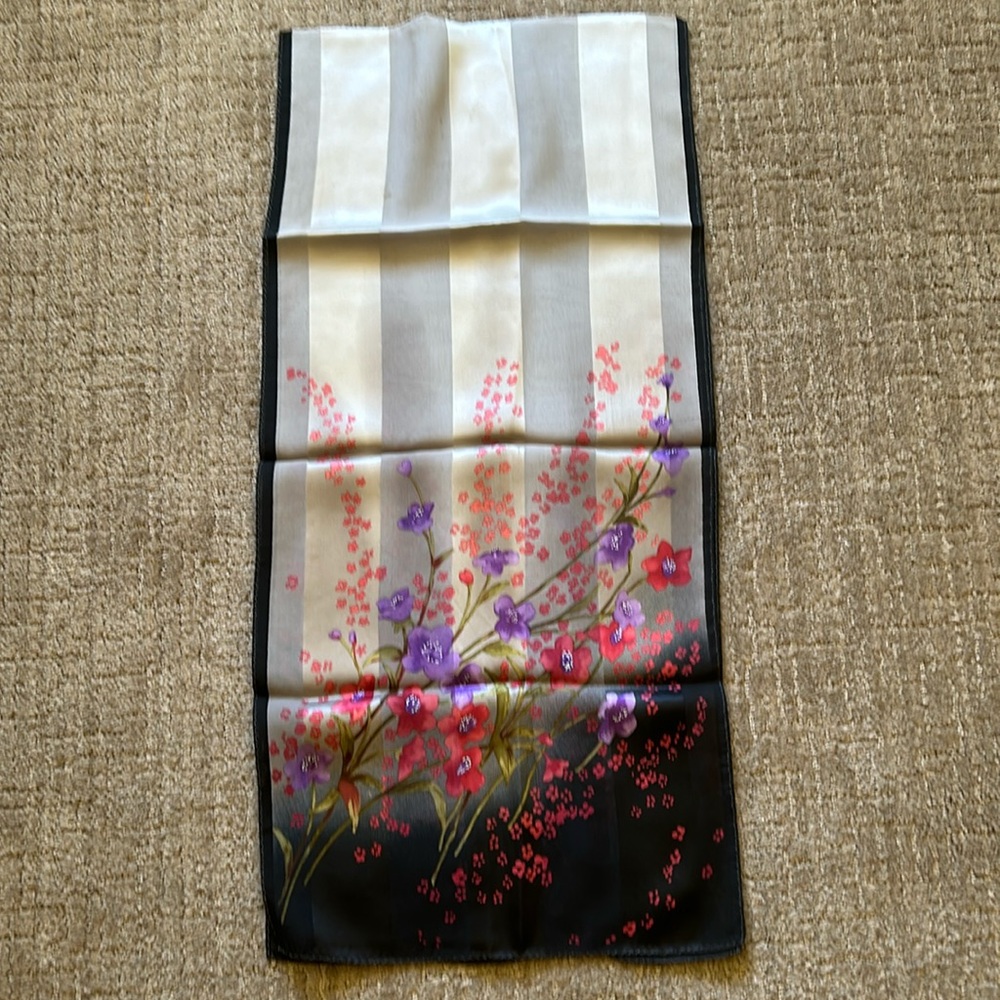 New French silk scarf . Vintage never worn